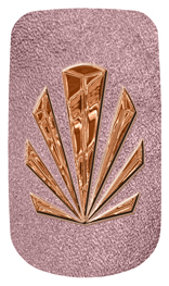 DAROYAL 602 CP SH OR Copper Sunburst Shimmer Orchid Background